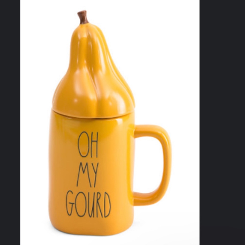 Rae dunn‎ oh my gourd mug w/topper